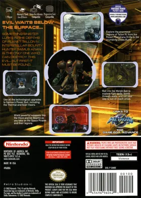 Metroid Prime (v1 box cover back